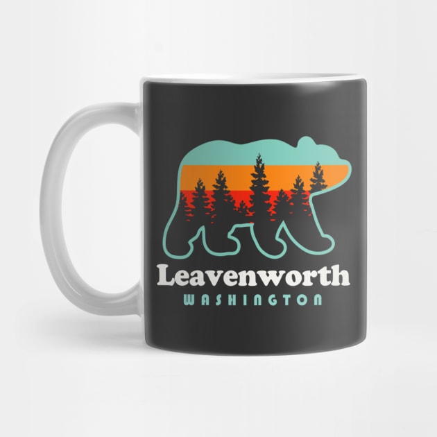 Leavenworth Washington Souvenir Retro Vintage Bear by PodDesignShop